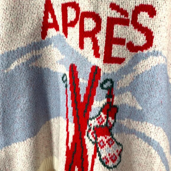 Après Ski Sweater LARGE Cabincore Winter Cozy - Picture 3 of 7